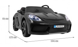 Perfecta Auto dla 2 dzieci Czarny + Pompowane koła + Silnik bezszczotkowy + MP3 LED + Wolny Start do 100 kg