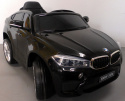 BMW X6M czarny Miękkie koła Eva, miękki fotelik Licencja