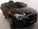 BMW X6M czarny Miękkie koła Eva, miękki fotelik Licencja