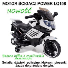 MOTOR ŚCIGACZ POWER 158 - PIERWSZY MOTOREK DLA DZIECKA, MIĘKKIE SIEDZENIE, MIĘKKIE KOŁA EVA/LQ158